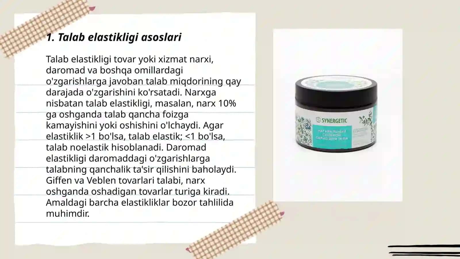 Talab elastikligi 3
