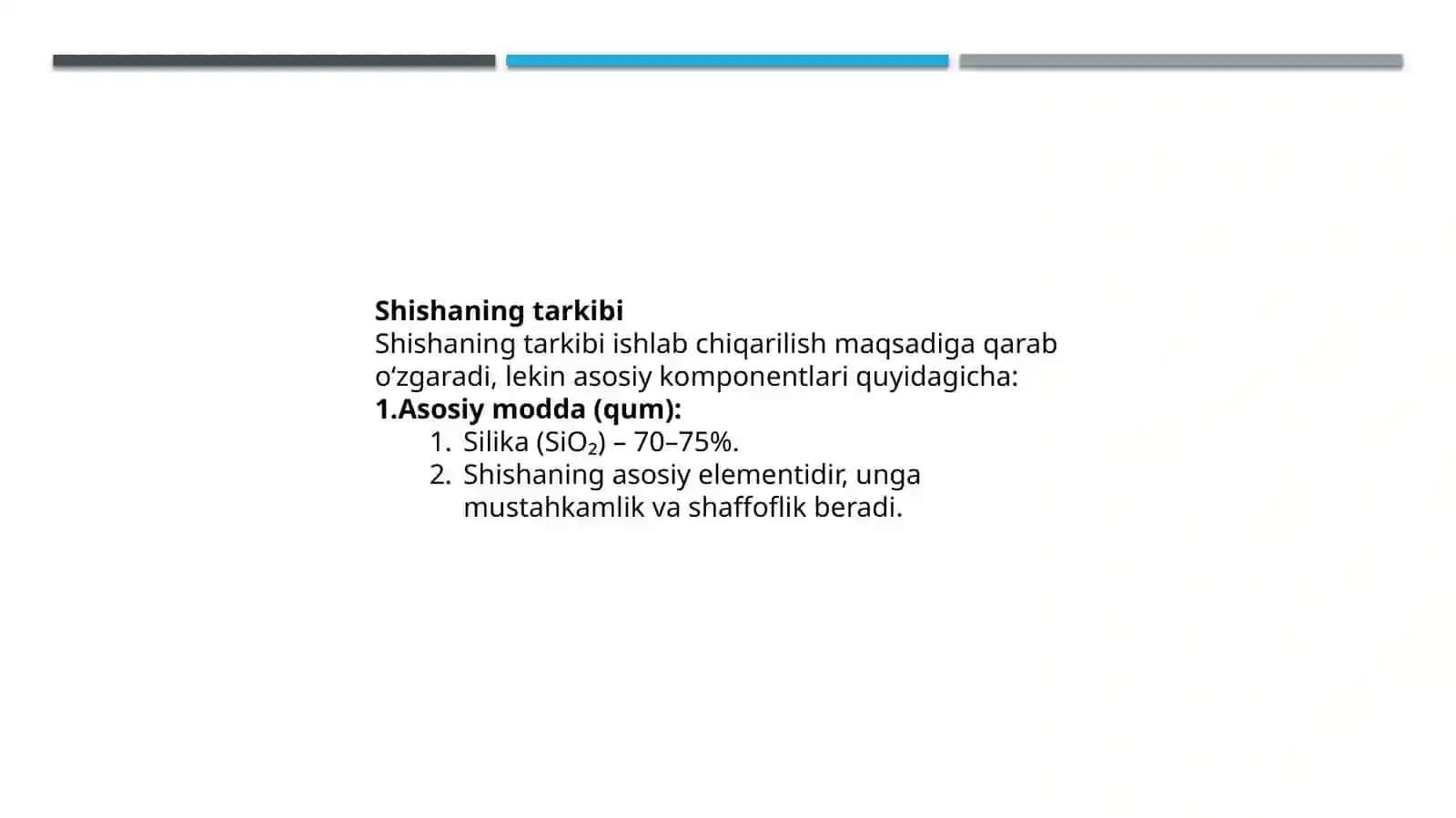 Shisha tuzilishi va tarkibi 3