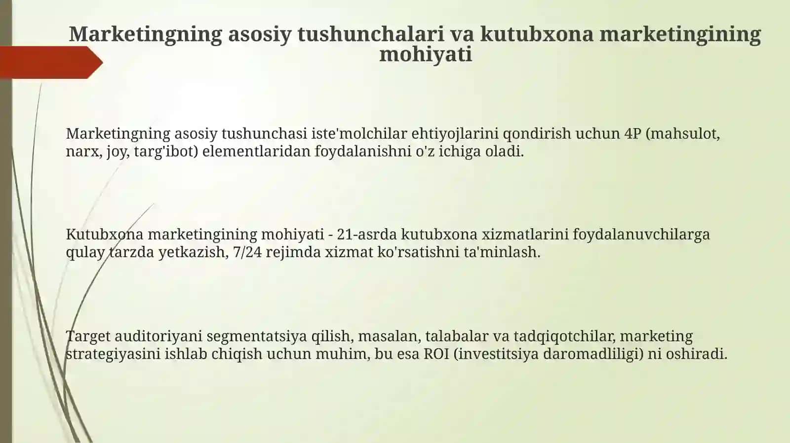Axborot-kutubxona faoliyati marketingi: asosiy tushunchalari, mohiyati va turlari 3