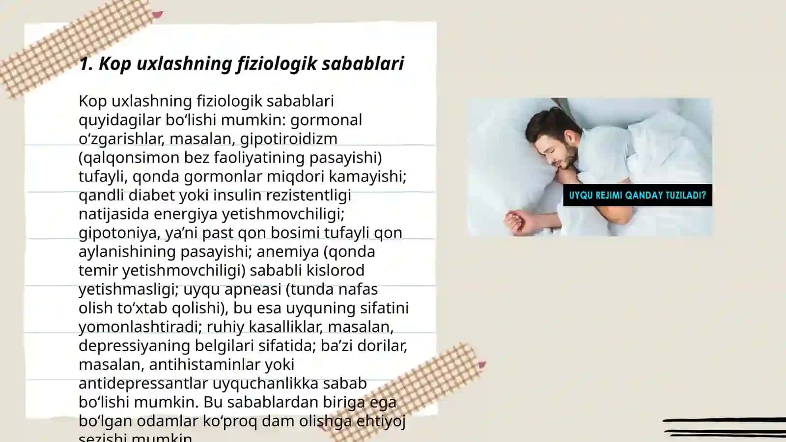 Kop uxlash 3