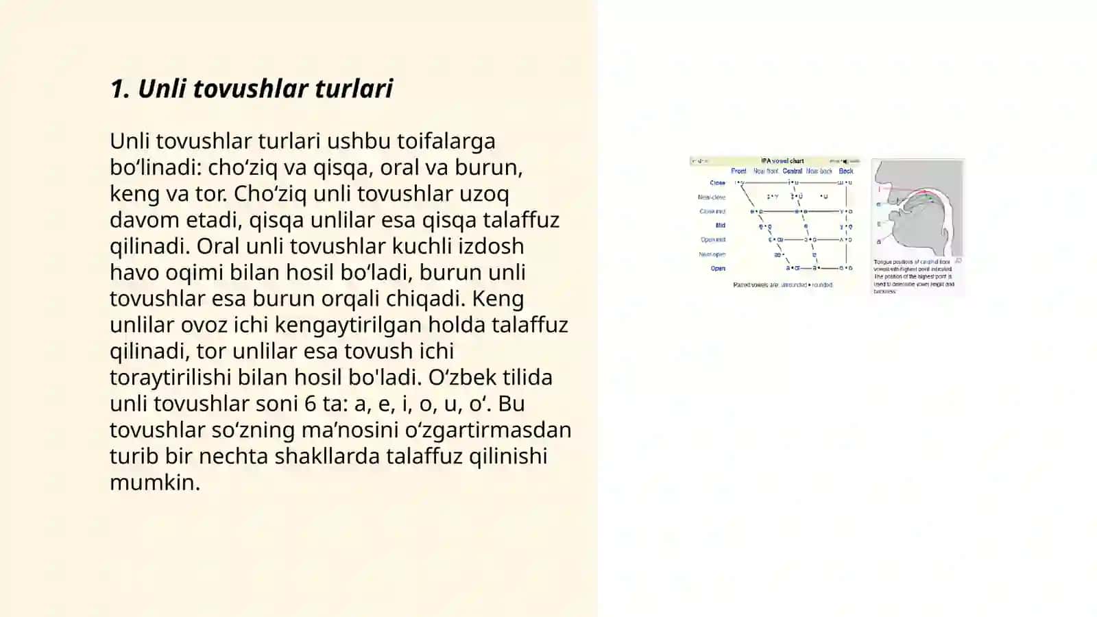 Unli tovushlar 3