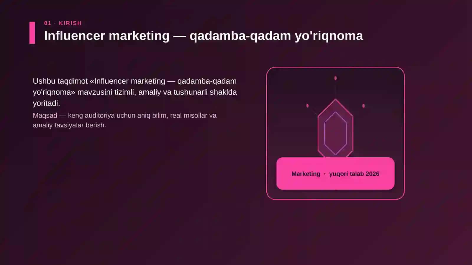 Influencer marketing — qadamba-qadam yo'riqnoma 3