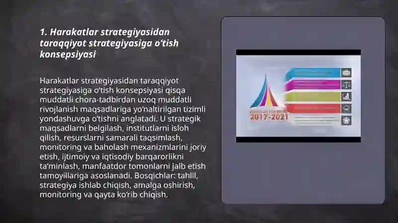 Harakatlar strategiyasidan- taraqqiyot strategiyasi sari 3