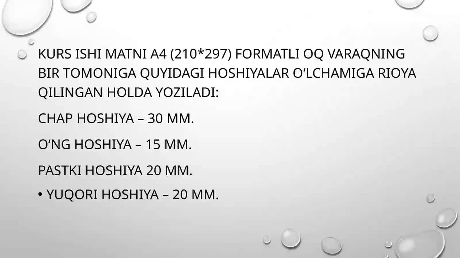 Kurs ishining talablari 3