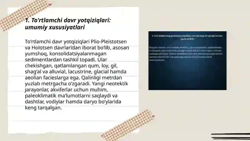 Geoaxranologiya va toʻrtlamchi davr yotqiziqlari 3