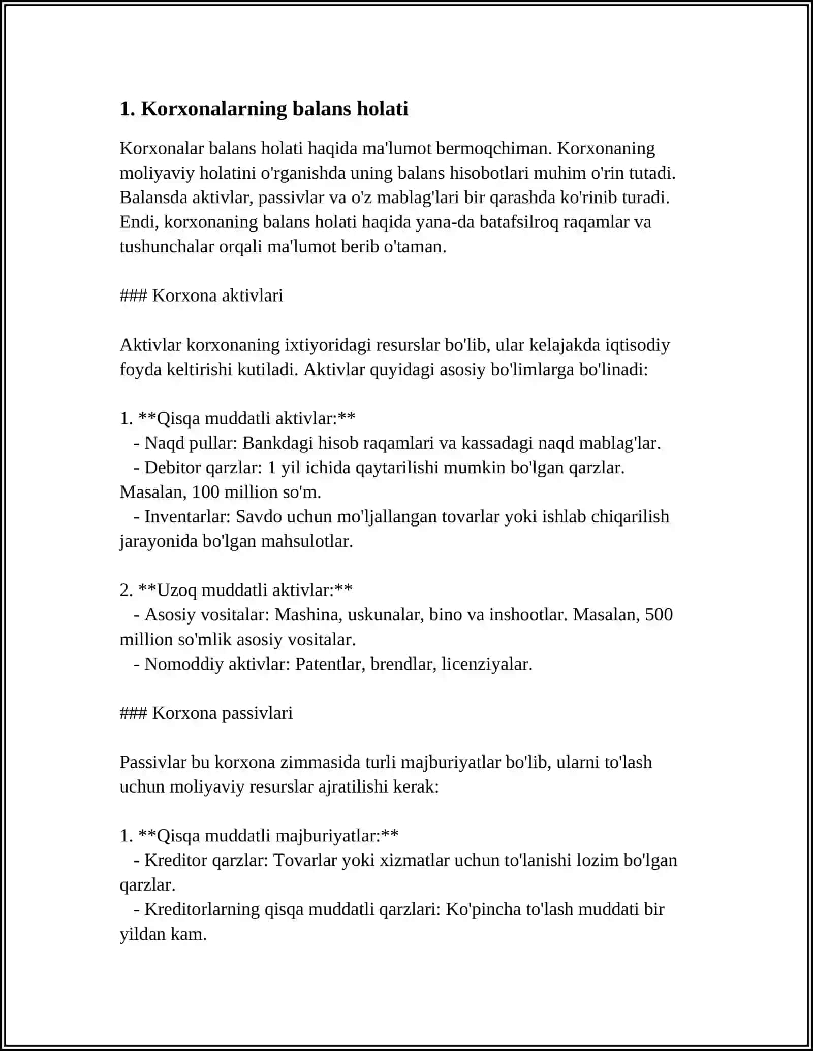 KORXONALARNING MOLIYAVIY HOLATINI TAHLILI 3