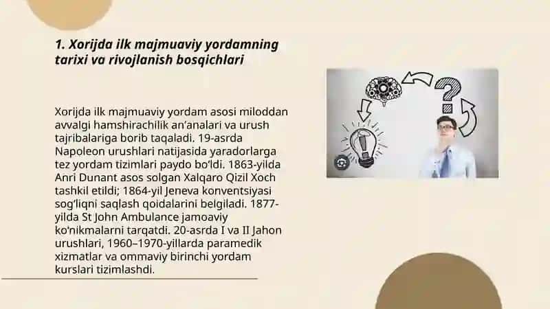 Xorijda va ozbekistonda ilk majmuaviy yordamning shakllanishi 3