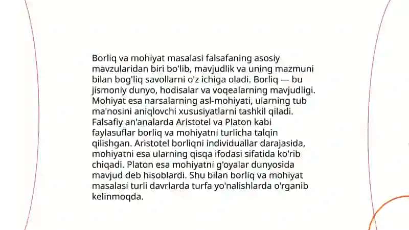 Borliq- falsafaning fundamental kategoryasi 3