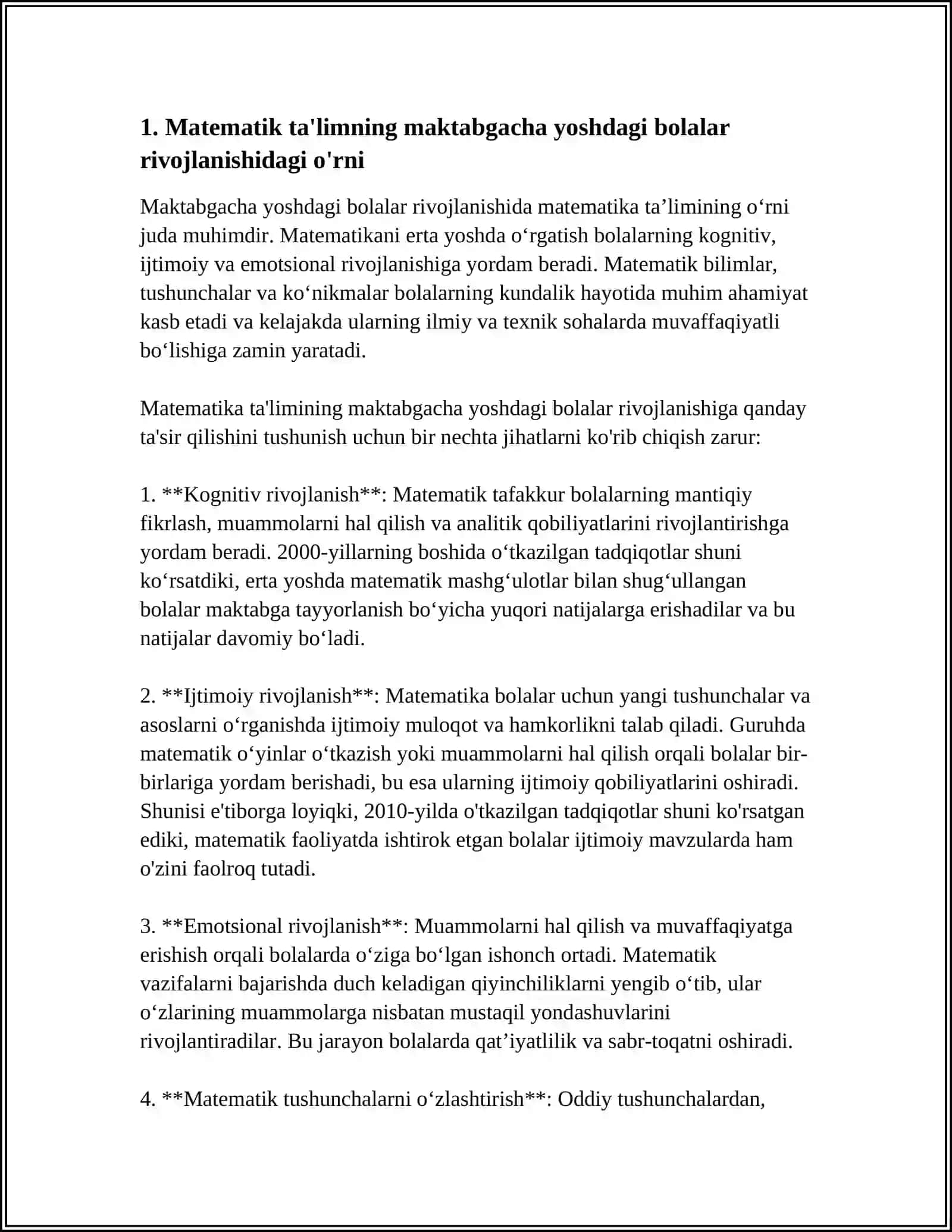 MAKTABGACHA YOSHDAGI BOLALARNI MAKTABGA TAYYORLASHDA MATEMATIK TA'LIMNING AHAMIYATI TO'G'RISIDA 3