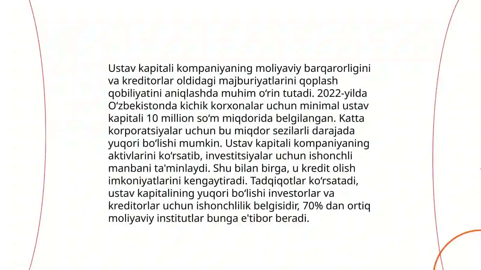 Ustav kapitalini tekshirishning maqsad va vazifalari 3