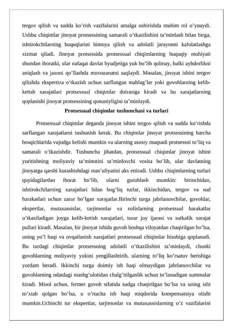 Protsessual chiqimlar va ularni qoplash 3