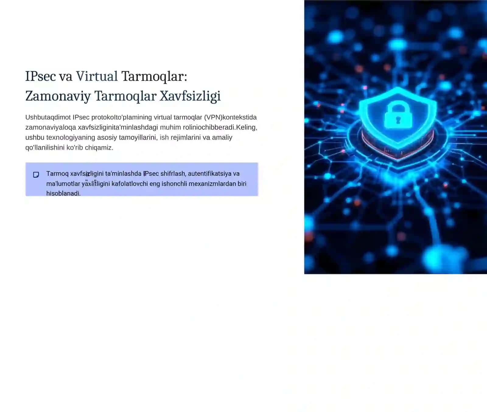 IPSEC VA VIRTUAL TARMOQLAR 3