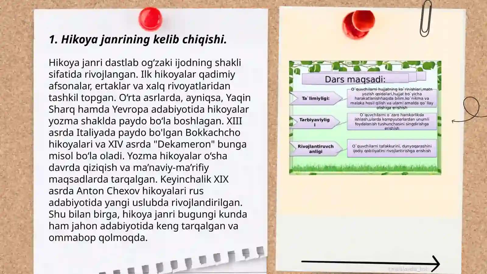 Oʻquvchilarni hikoya va ertak janri bilan tanishtirish 3
