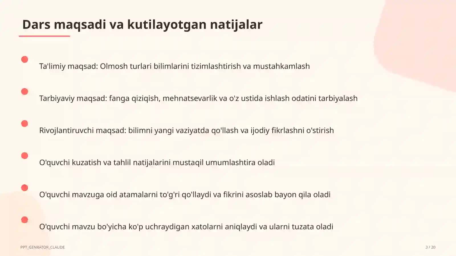 Olmosh turlari (6-sinf) 3