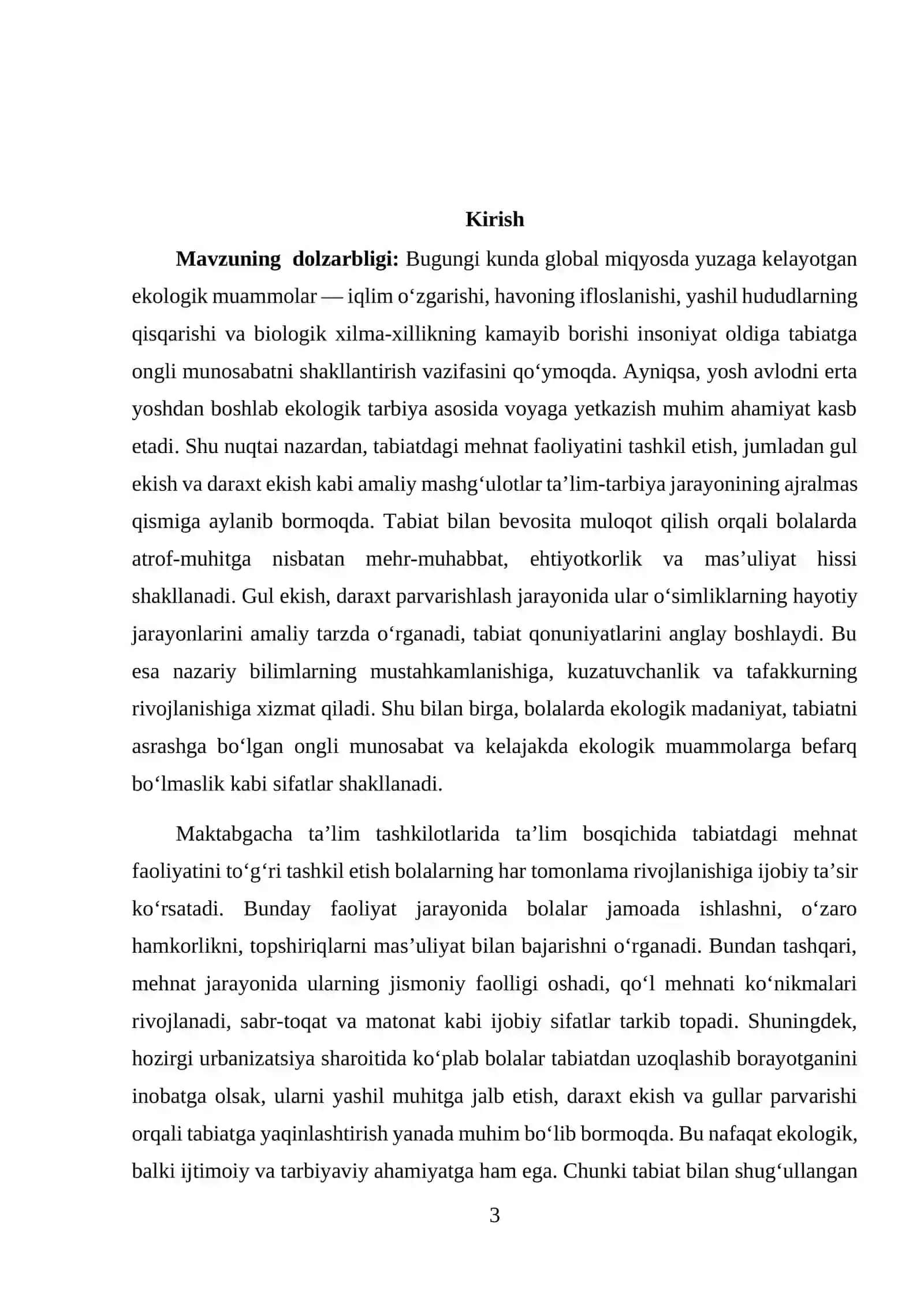 Tabiyatdagi mehnat faoliyatini tashkil etish (gul ekish, daraxt ekish) 3