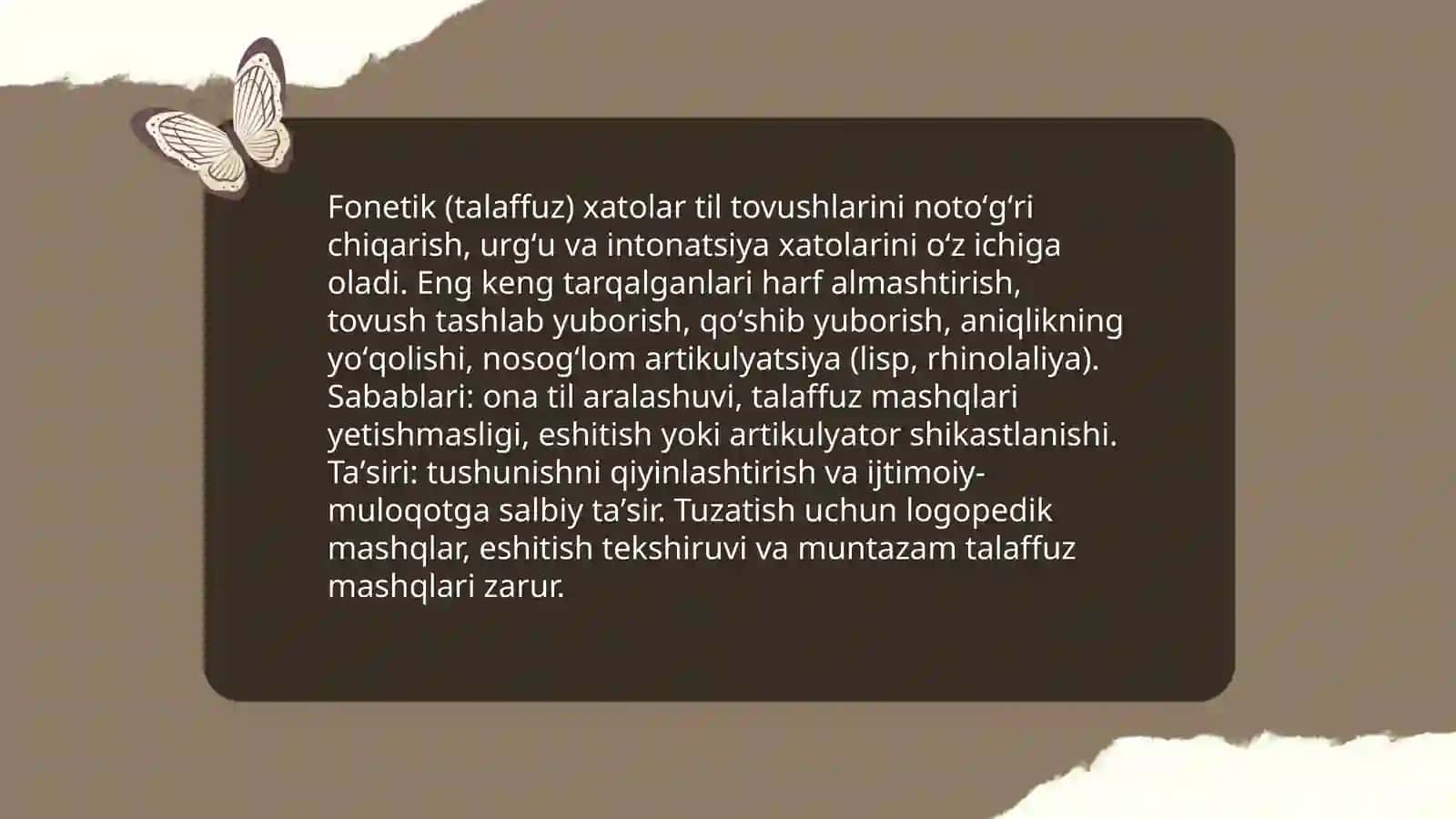 Nutqiy xato turlari 3