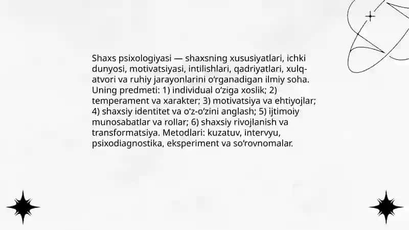 Shaxs psixologiyasi 3
