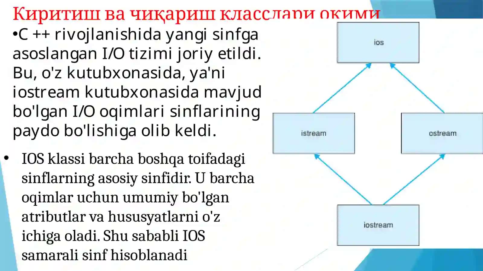 Kiritish va chiqarish oqimlari 3