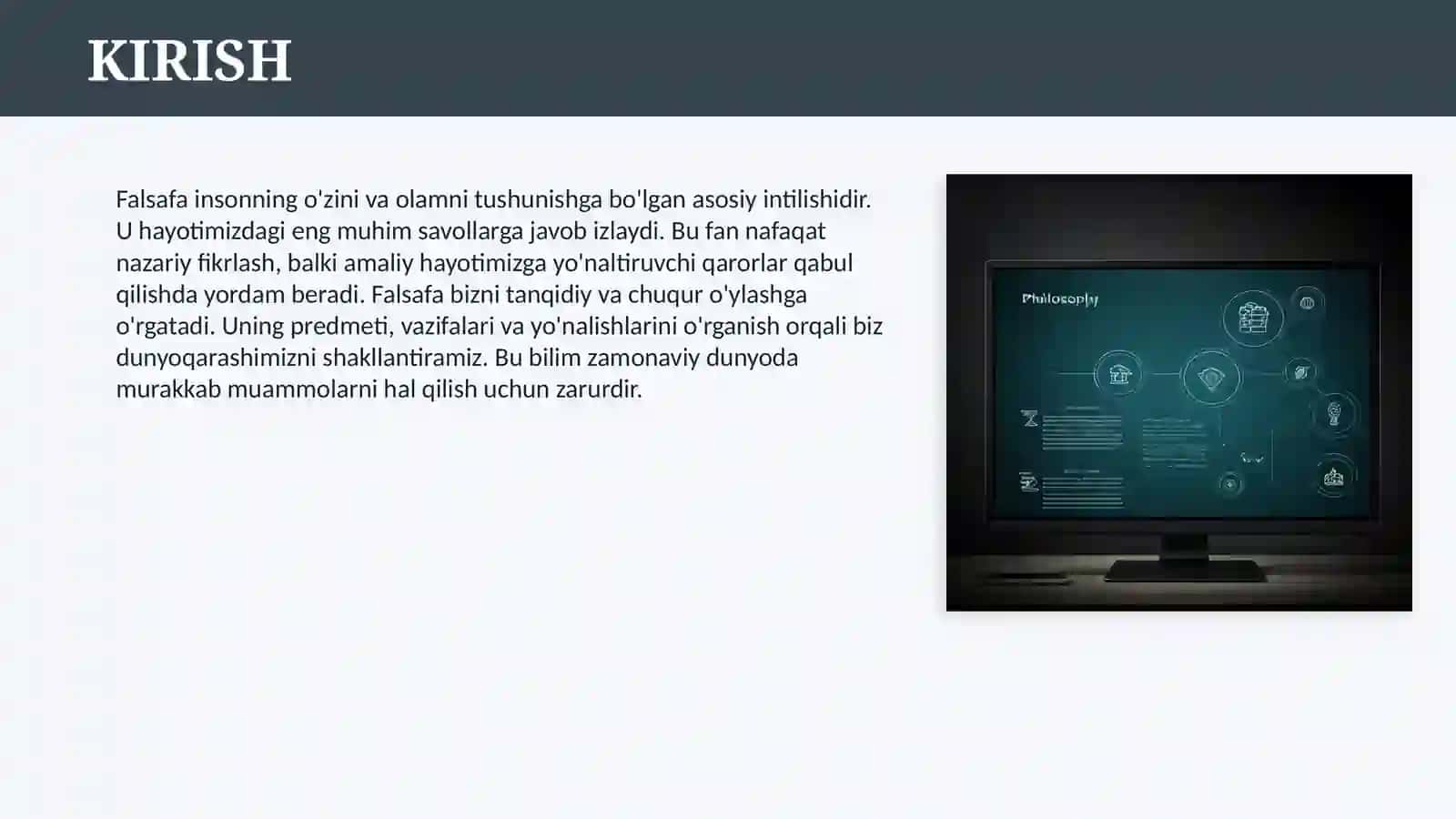 FALSAFA FANI PREDMETI VAZIFALARI VA ASOSIY YO’NALISHLARI 3