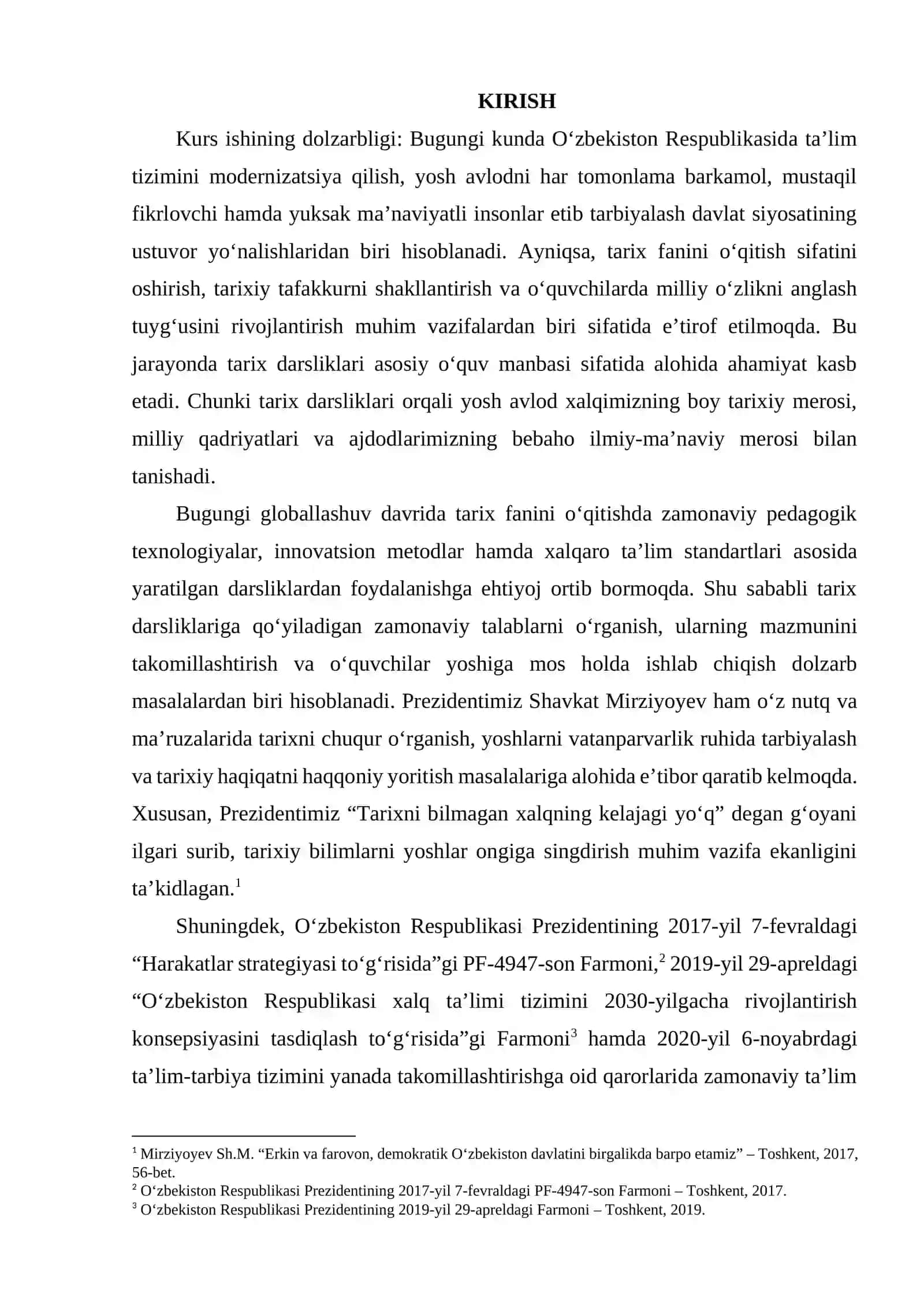 "O‘zbekiston tarixini o‘qitishda tarixiy manbalar va arxiv hujjatlaridan foydalanish (mavzu misolida)" 3