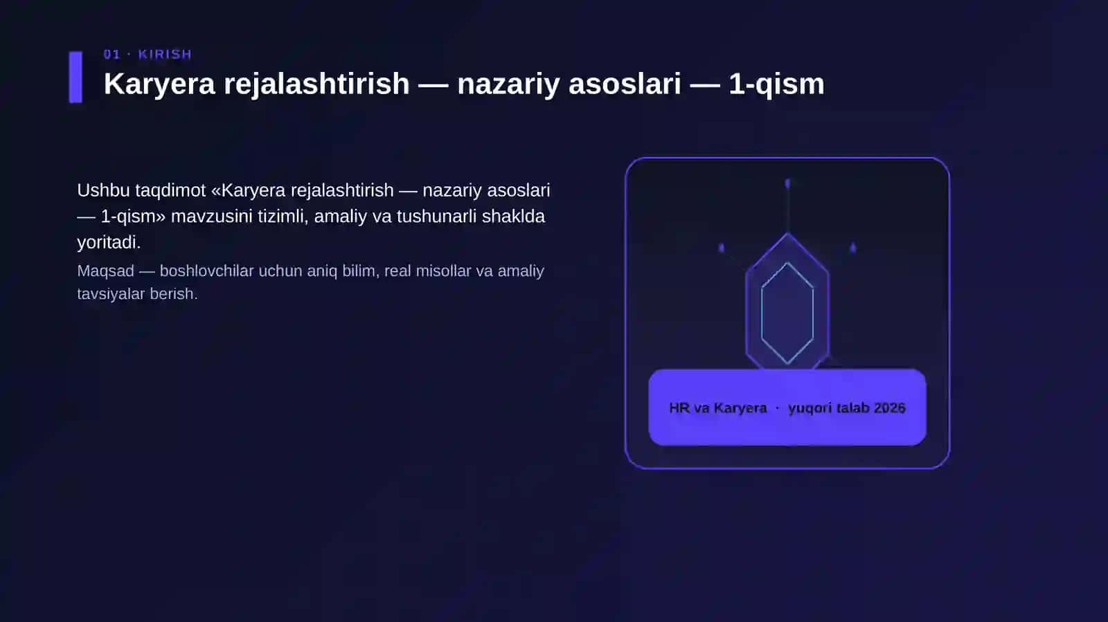 Karyera rejalashtirish — nazariy asoslari — 1-qism 3