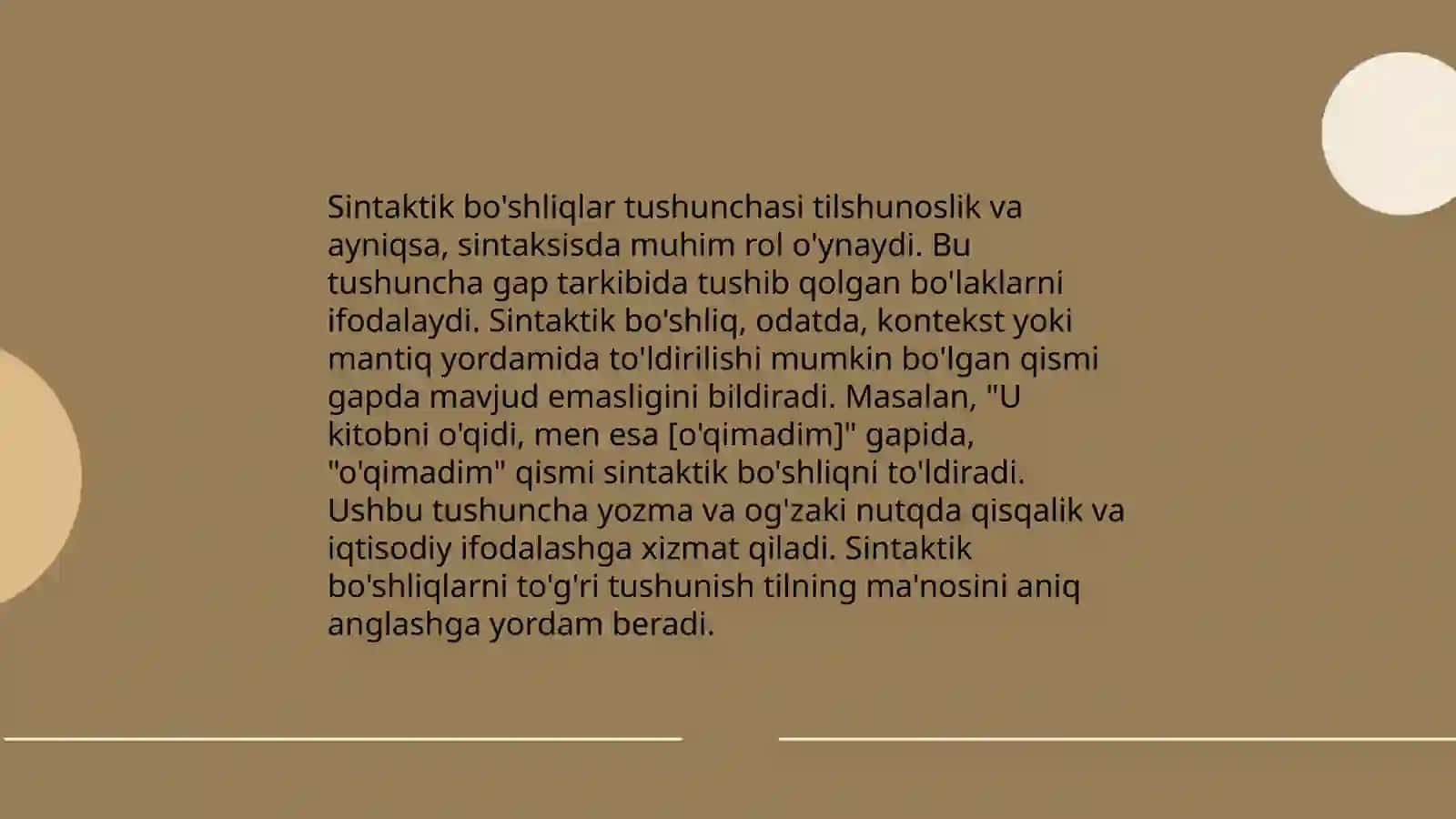 Gap sintaksisi, gaplarning tasniflari 3