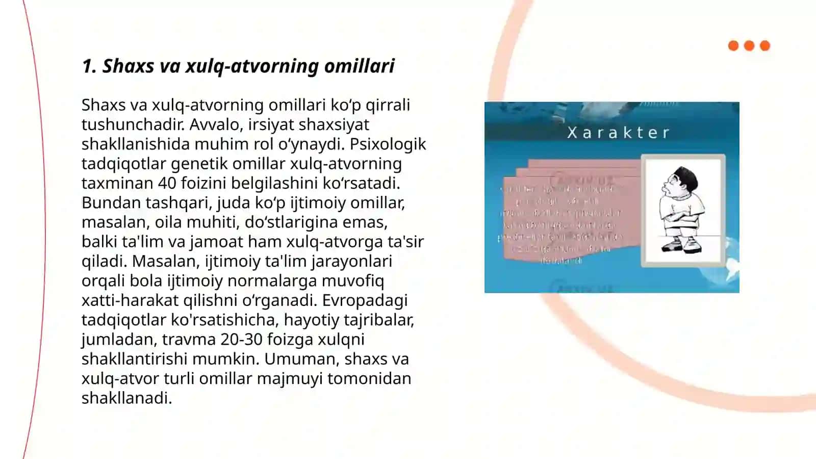 Shaxsning xulq-atvor nazariyasi 3