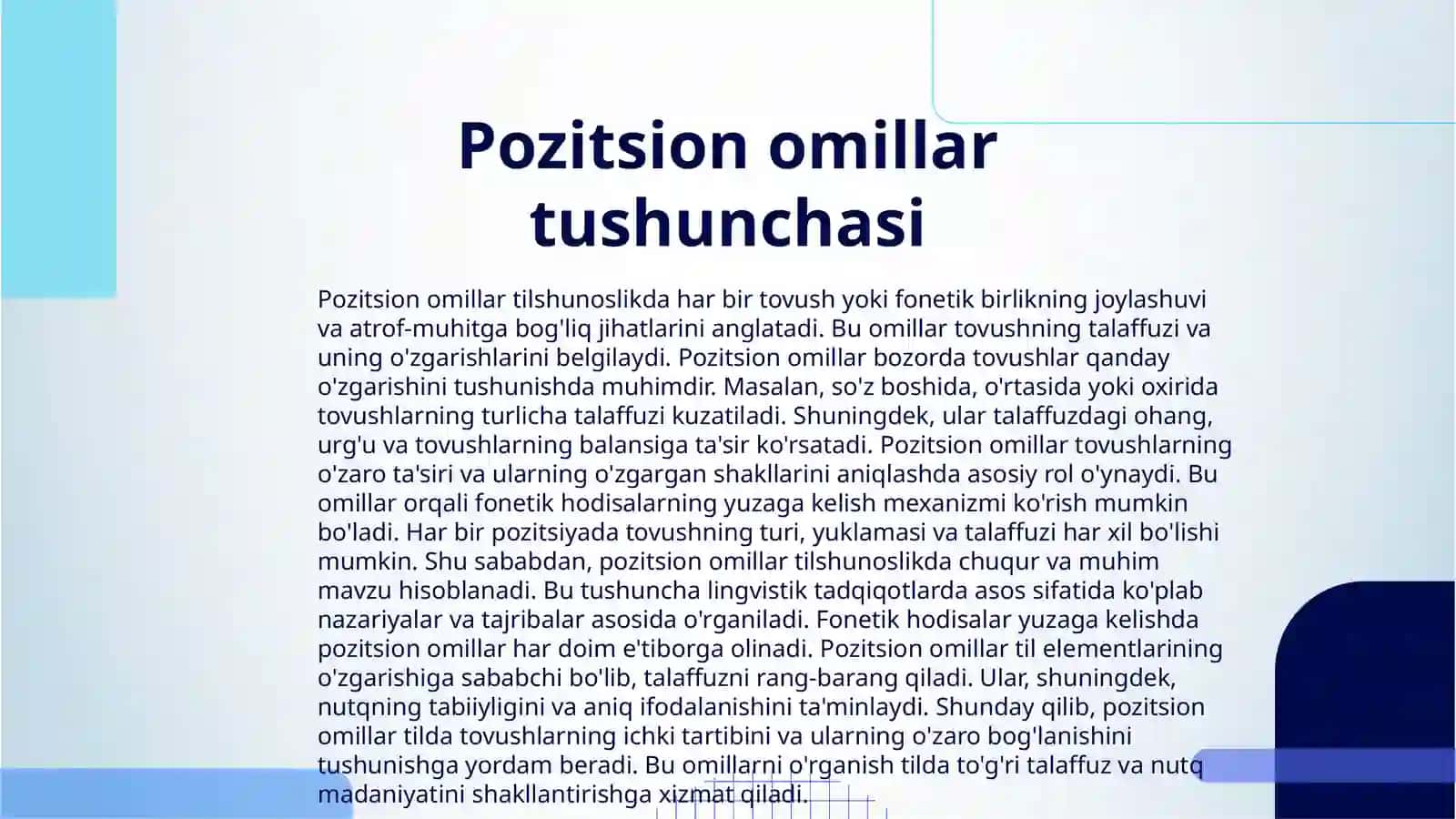 POZITSION OMILLAR TA'SIRINI YUZ BERADIGAN FONETIK HODISALAR 3