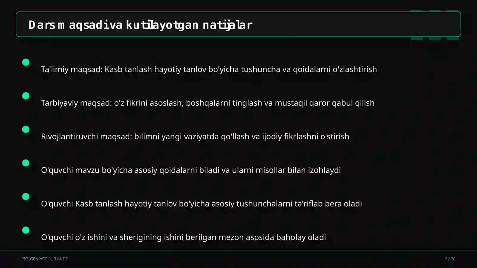 Kasb tanlash hayotiy tanlov (9-sinf) 3