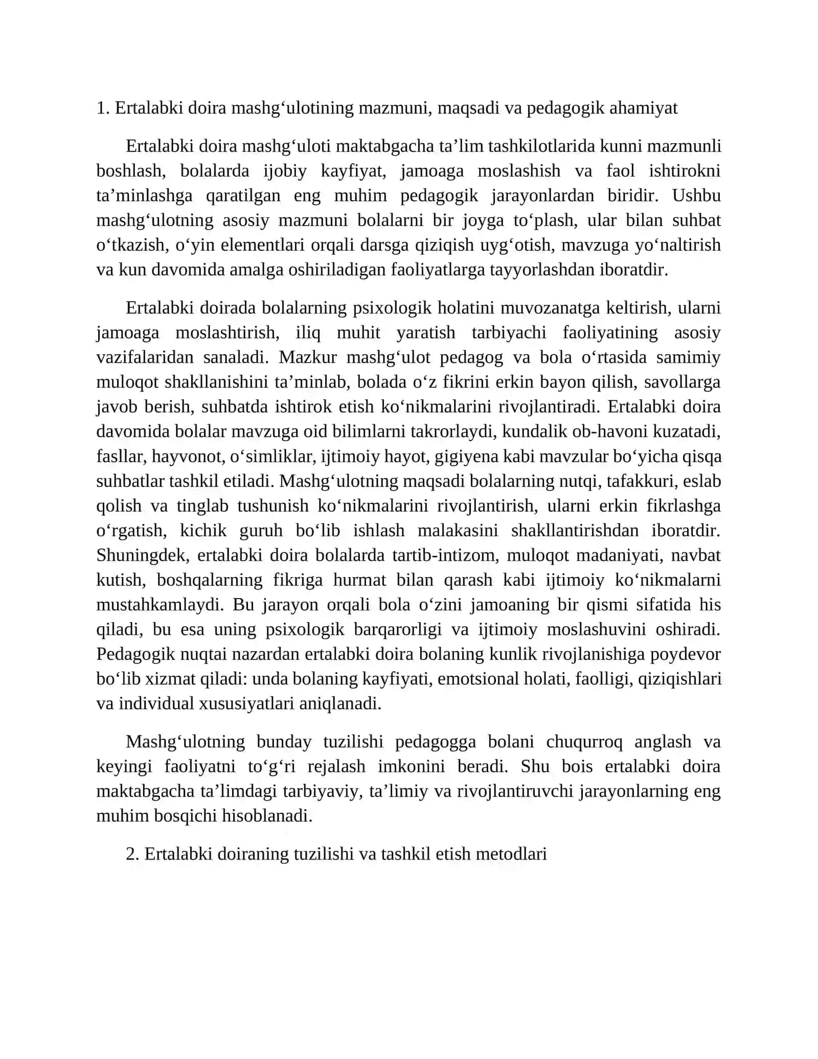 Ertalabki doira mashg‘ulotining mazmuni va pedagogik ahamiyati 3