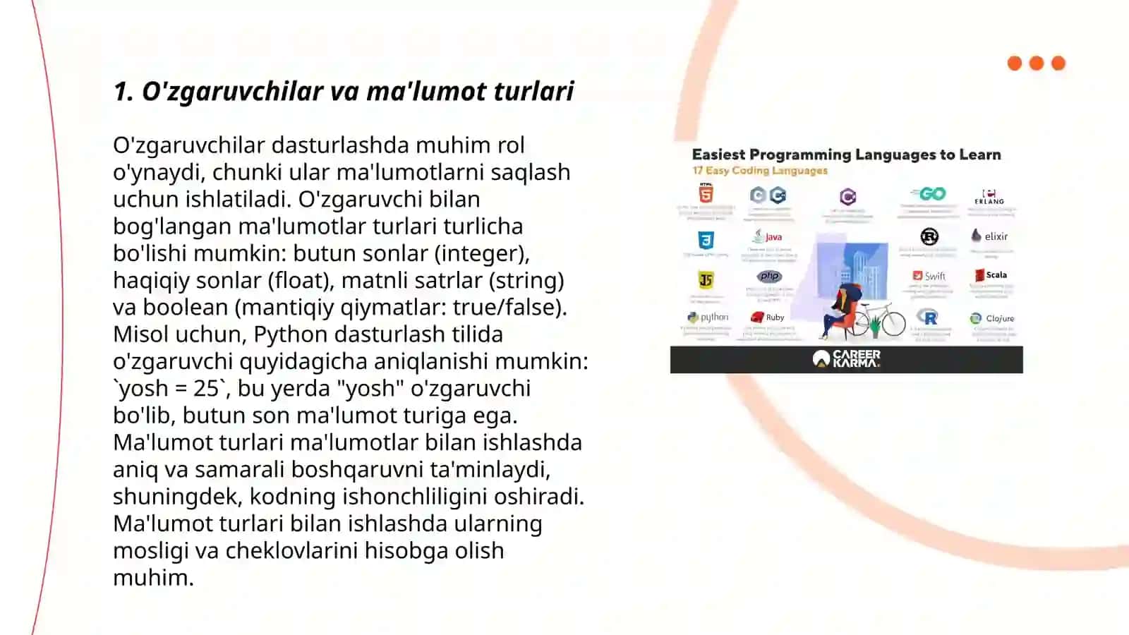 Python dasturlash tili amallari 3