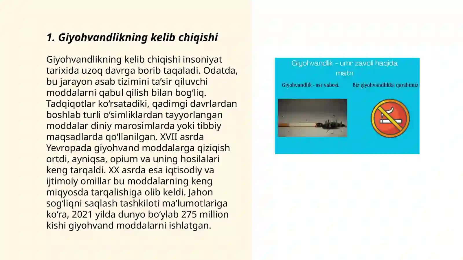 Giyohvandlik umr zavoli 3