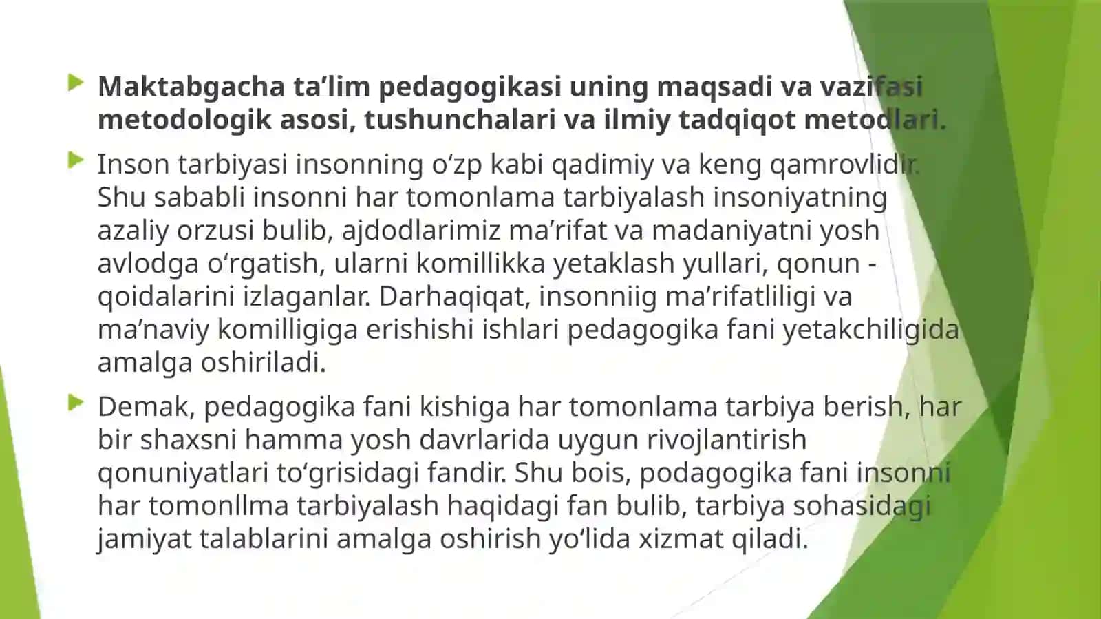 Maktabgacha pedagogikaning boshqa fanlar bilan aloqasi 3