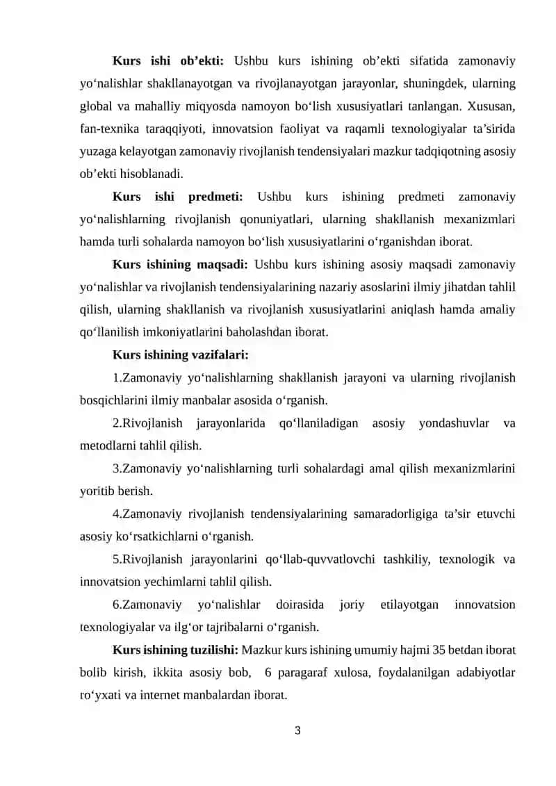 Global va mahalliy miqyosda zamonaviy yo‘nalishlarning rivojlanish ko‘rsatkichlari 3