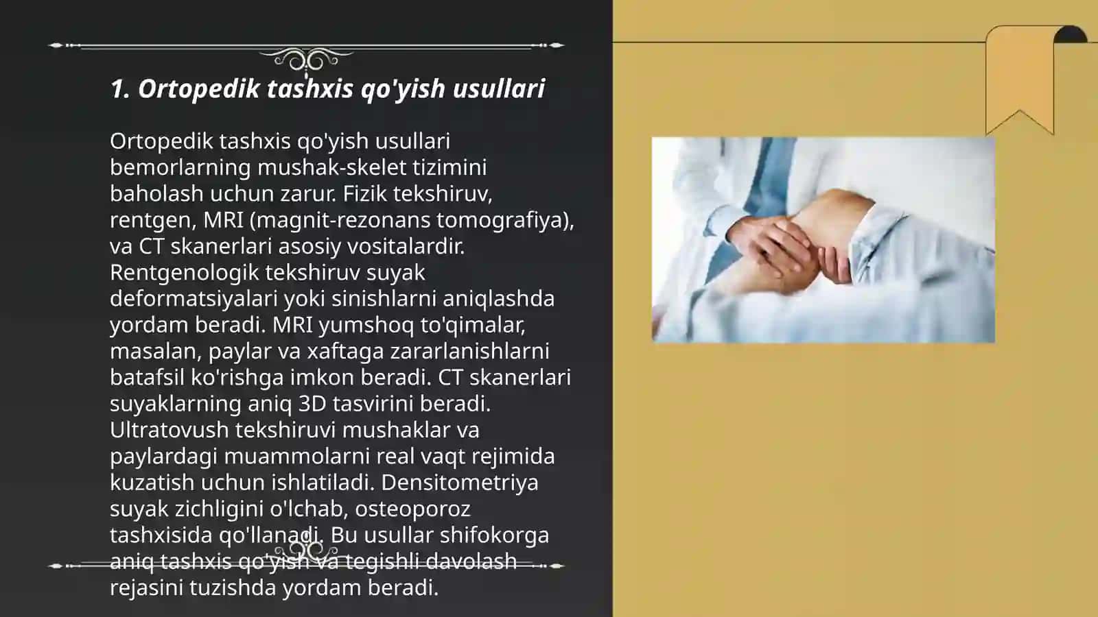 Ortopedik davolashning rejasi va vazifalari 3