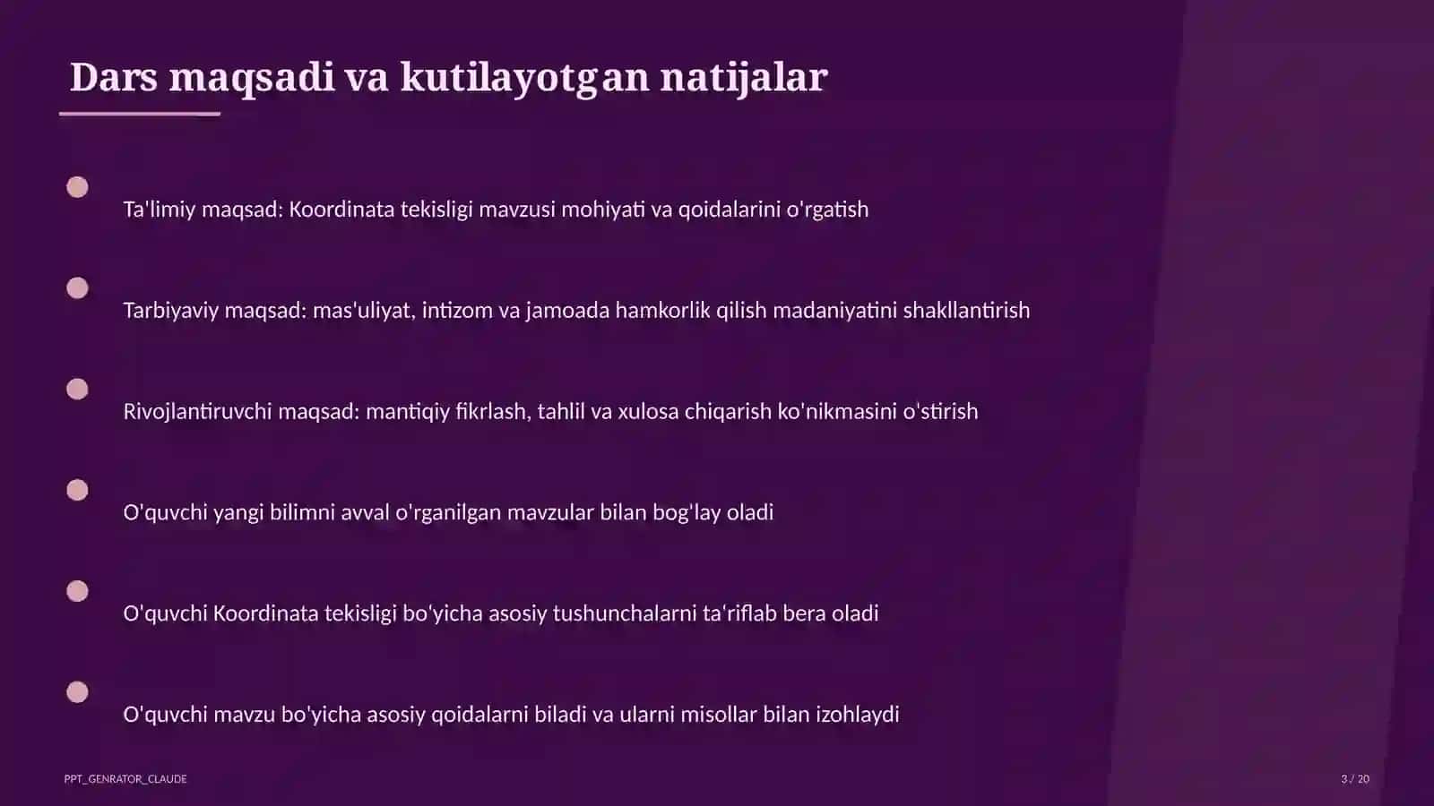 Koordinata tekisligi (6-sinf) 3
