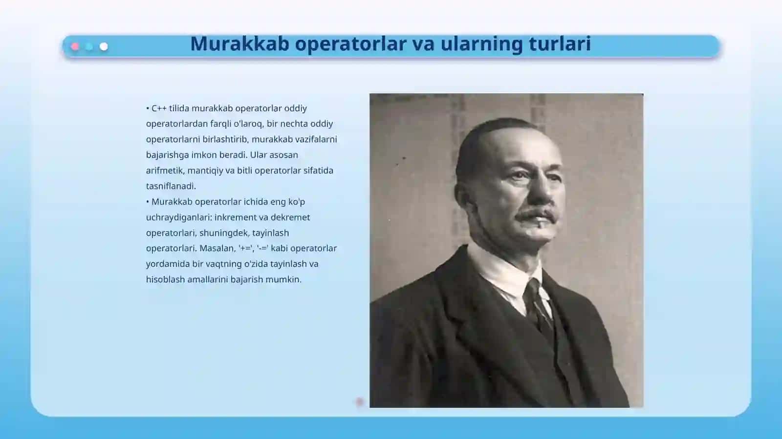 C++ tilida murakkab operatorlar 3