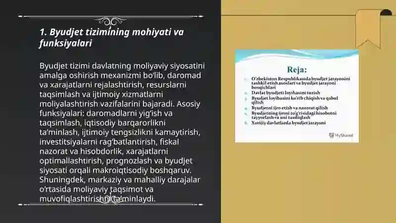 Byudjet tizimi va byudjet tuzilishi 3
