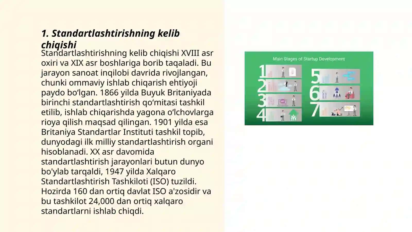Standartlashtirishning rivojlanish bosqichlari 3