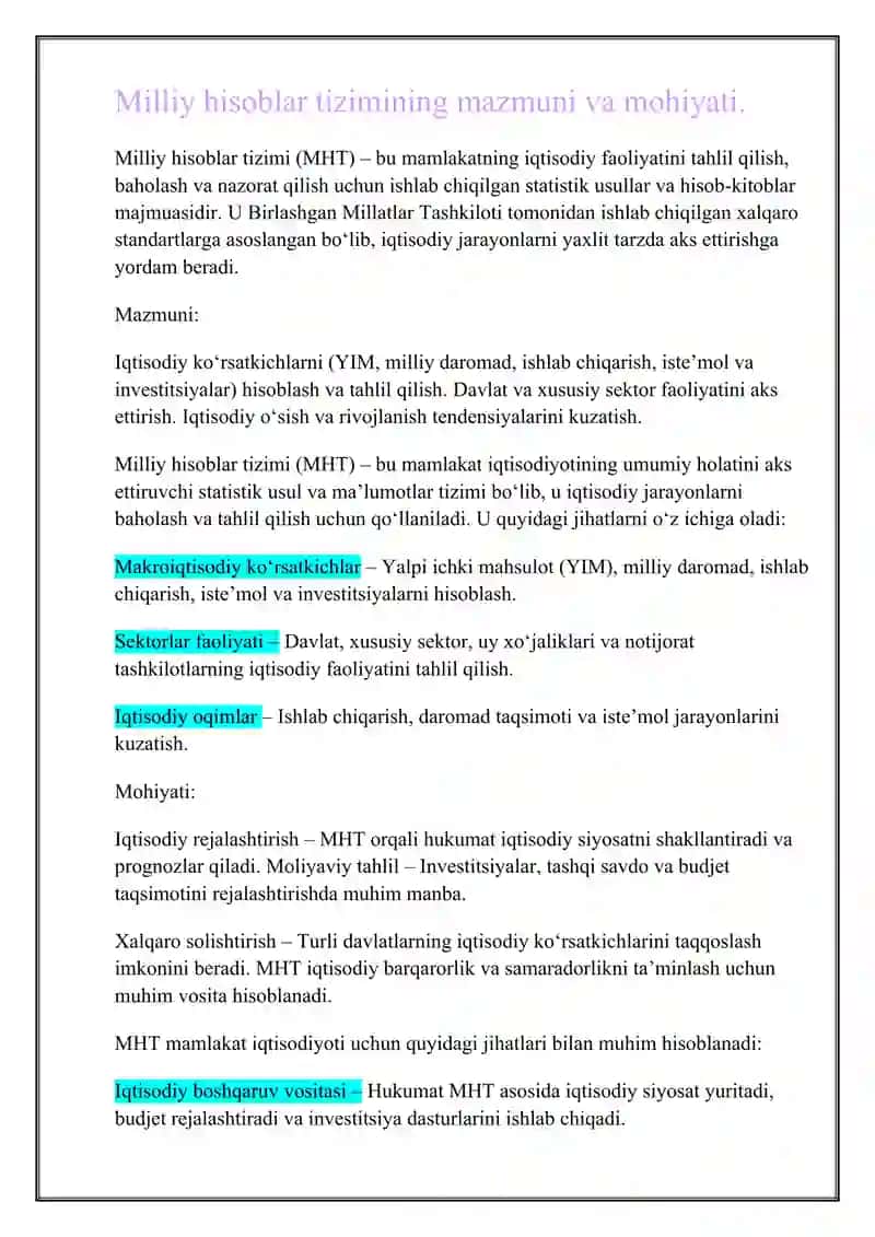 Oʻzbekistonda milliy hisoblar tizimi 3