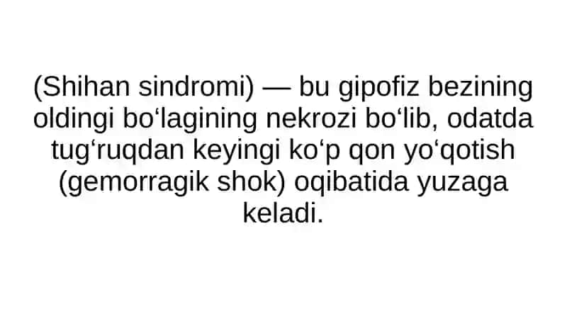 Shihan sindromi, simmonds kaxeksiyasi 3