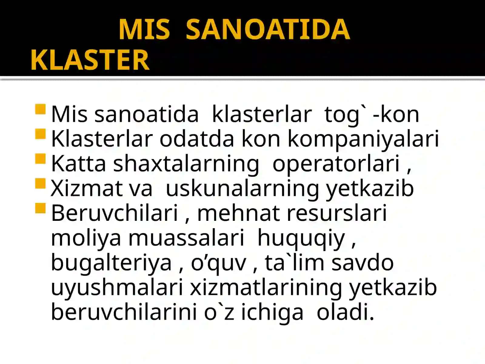 METALLARNING KLASTERLARI 3