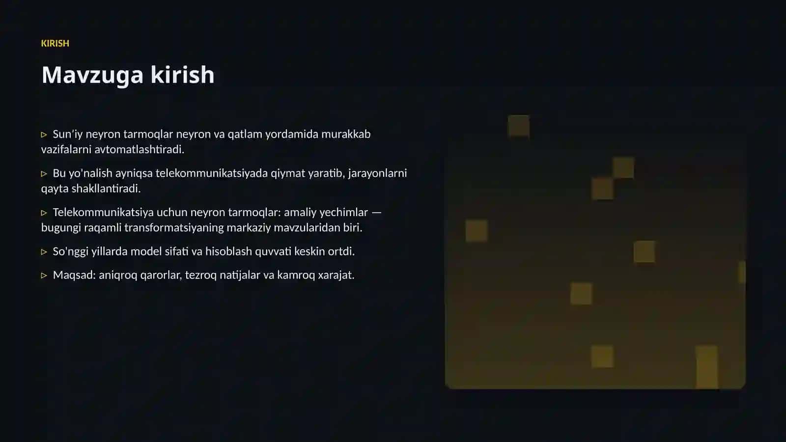 Telekommunikatsiya uchun neyron tarmoqlar: amaliy yechimlar 3