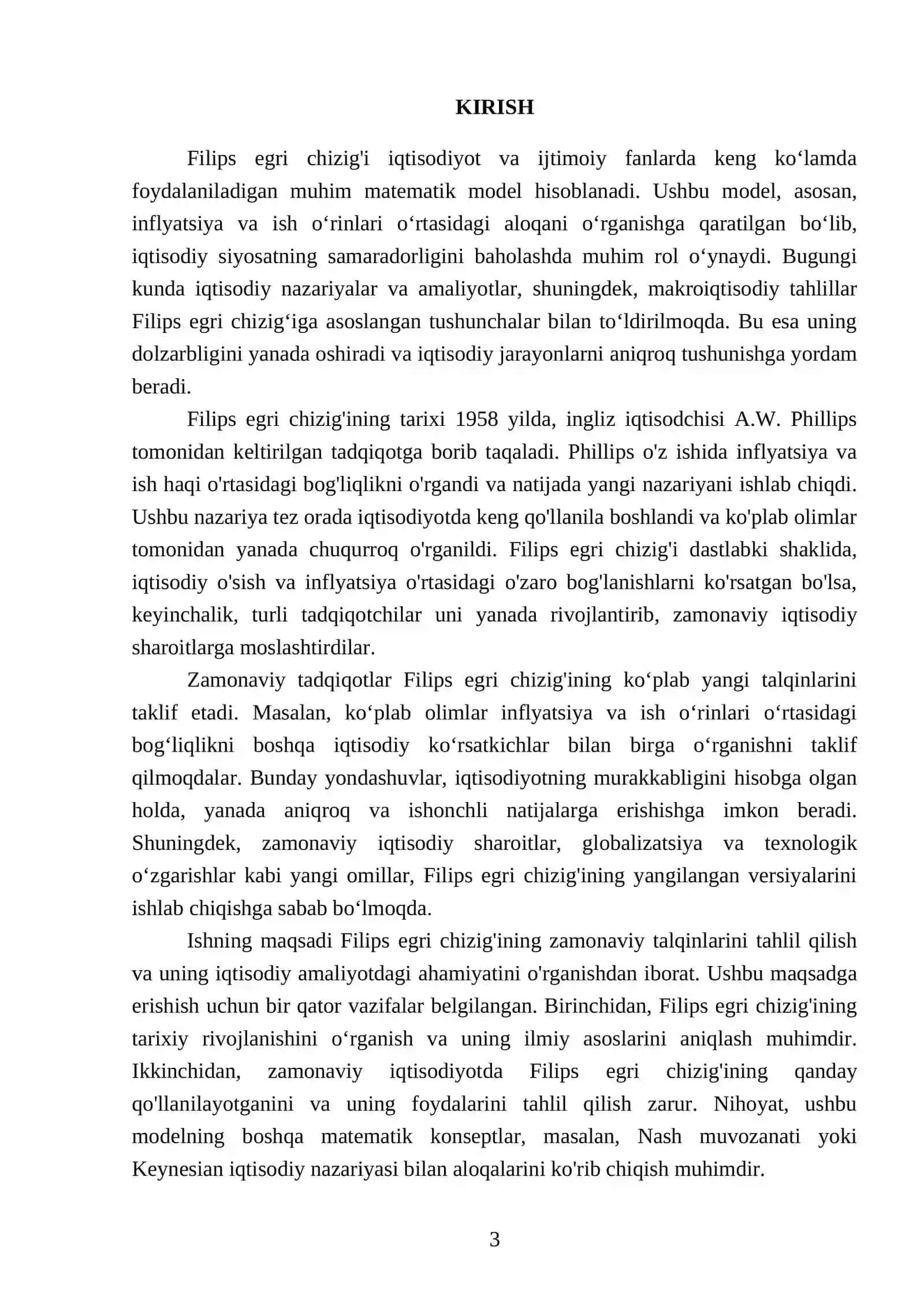 Filips egri chizig'i. Modelning zamonaviy talqini 3