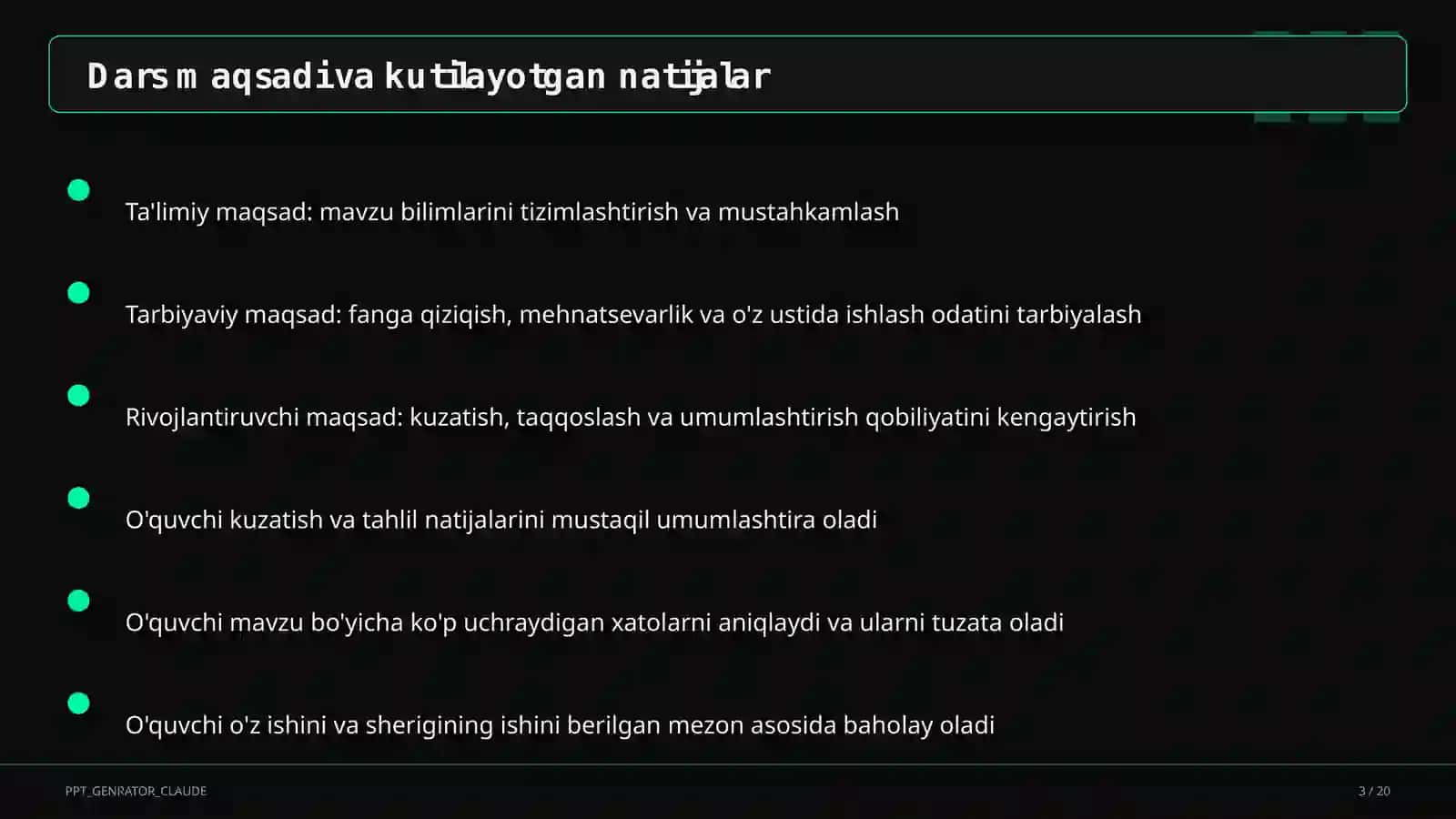 Dolzarb mavzular — maktab va o'qituvchilar 3