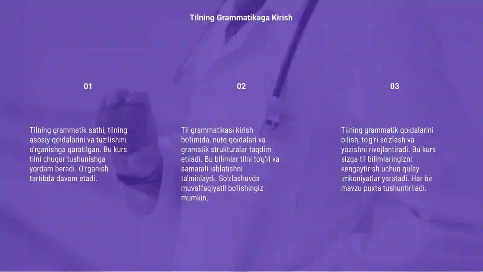 Tilning grammatik sathi 3