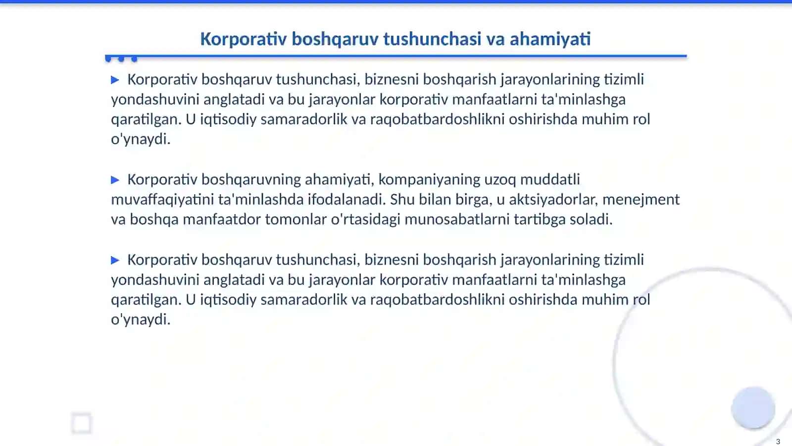 Korporotiv boshqaruvning huquqiy meyoriy asoslari 3