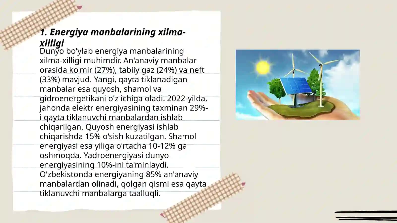 Yashil Energetikaning rivojlanishiga tasir qiluvchi omillar 3