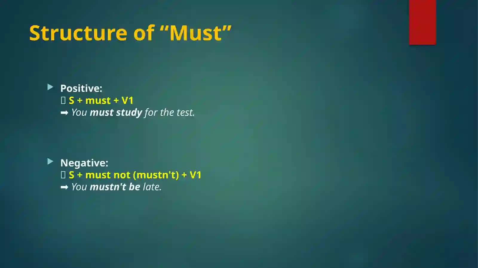 Using MUST in English 3