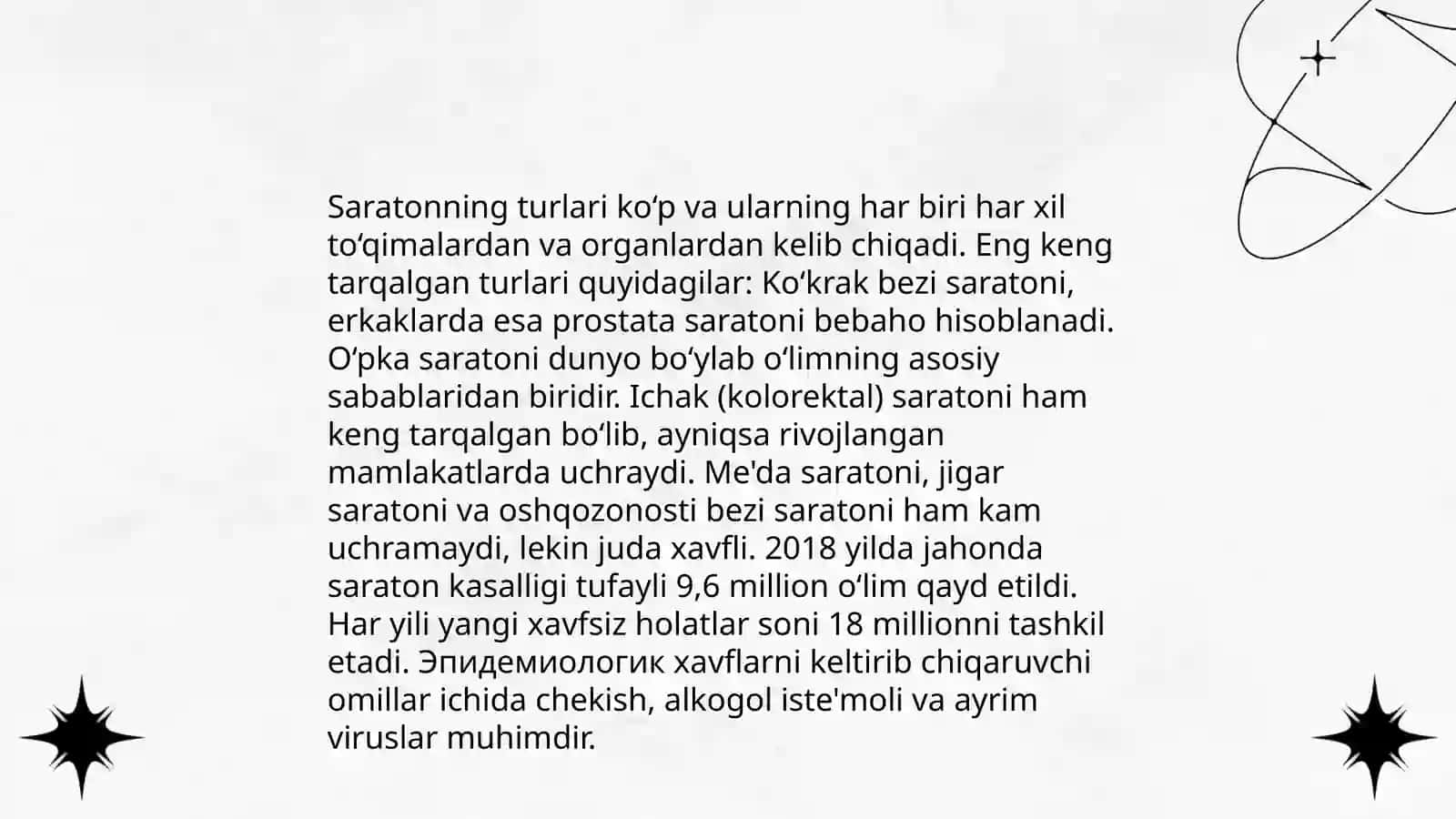 Saraton kassaliklari 3